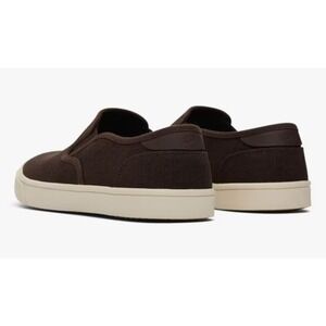 TOMS Men's Baja Sneaker, Dark Brown Heritage Canvas, Size 14